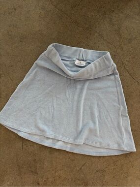 Gil Rodriguez Light Blue Terrycloth A-Line Skirt